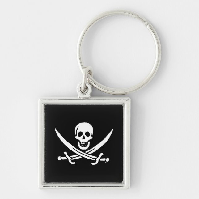 Chaveiro Bandeira pirata de Jolly roger (Frente)