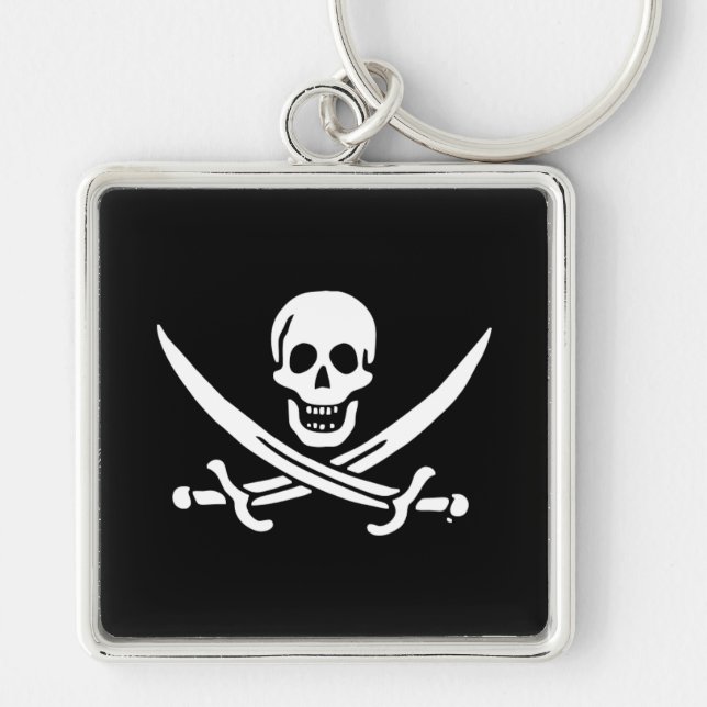 Chaveiro Bandeira pirata de Jolly roger (Frente)