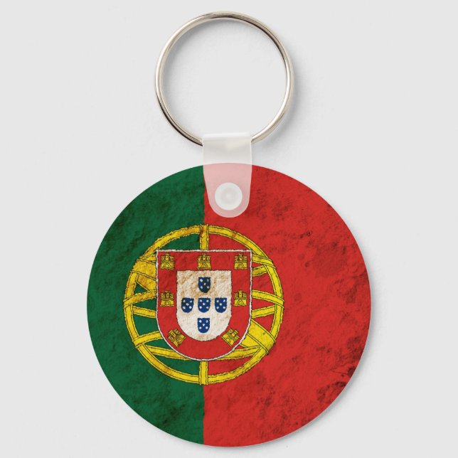 Chaveiro Bandeira portuguesa resistente (Frente)