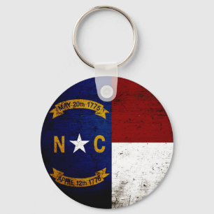 Chaveiro Bandeira preta do estado de North Carolina do