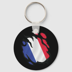 Chaveiro Bandeira Rasgada da França