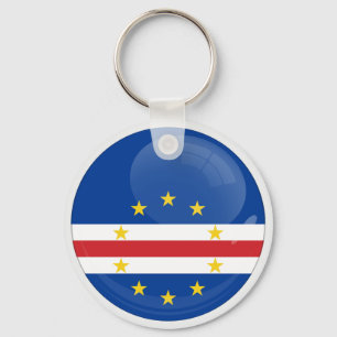Chaveiro Bandeira redonda ícone Cabo Verde