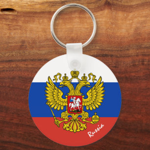 Chaveiro Bandeira russa, emblema e feriados russos / esport