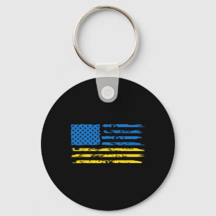 Chaveiro Bandeira ucraniana americana América EUA Ucrânia I
