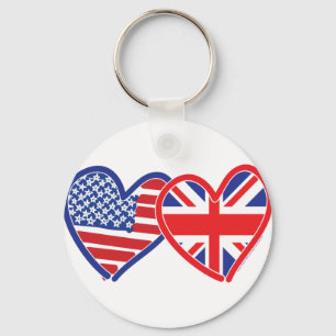 Chaveiro bandeira Union Jack Flat EUA