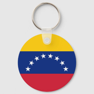 Chaveiro Bandeira venezuelana redonda colorida