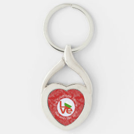 Chaveiro Bandeira Vermelha Búlgara do AMOR Personalizada