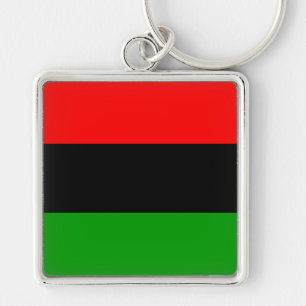 Chaveiro Bandeira Vermelha, Preta, Verde Pan-Africana