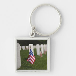 Chaveiro Bandeiras americanas nos túmulos de Veteranos amer