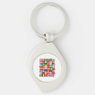 Chaveiro Bandeiras de países de bandeira internacional mund
