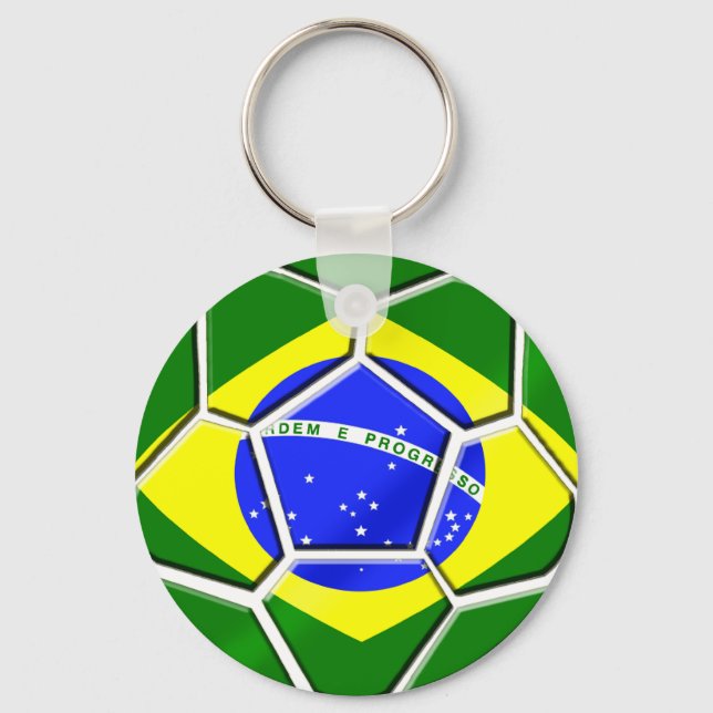 Chaveiro Bandeja do Brasil: Painéis de bola de futebol para (Frente)