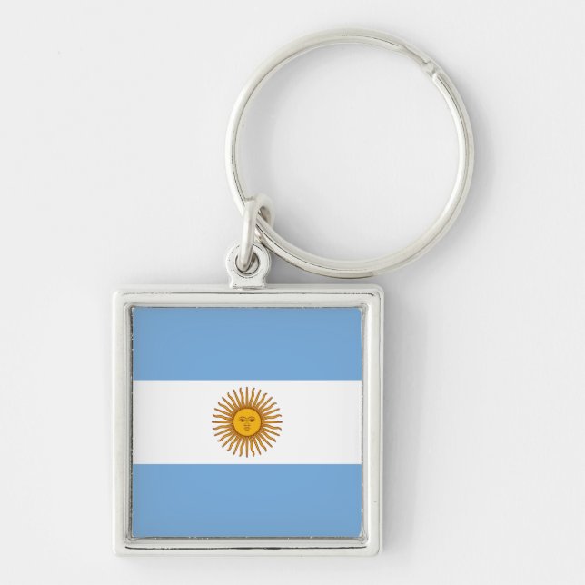 Chaveiro Bandera de bandeira da Argentina (Frente)