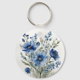 Chaveiro Bando de Flores de Aquarela Elegante