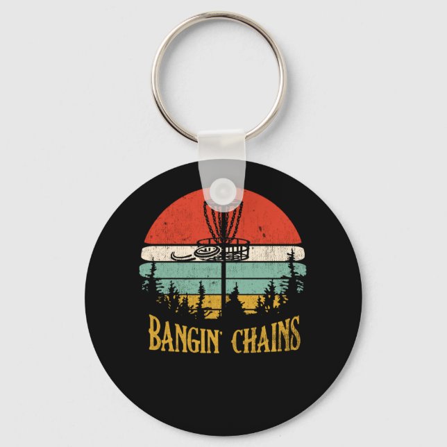 Chaveiro Bangin Chains Retro Disco Golf Frisbee Esporte (Frente)