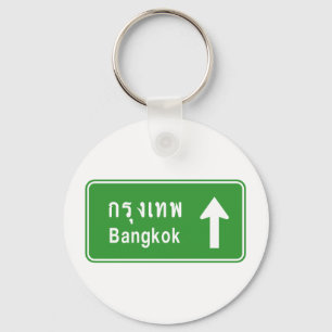 Chaveiro Bangkok ⚠ Sinal de Tráfego Rodoviário na Tailândia