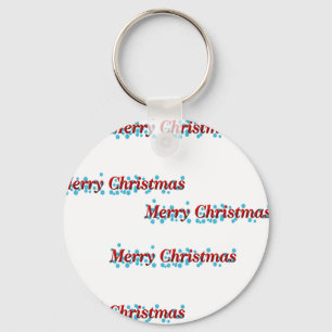 Chaveiro Banner feliz de Natal com flocos de neve e tex ver