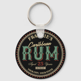 Chaveiro Bar de Etiqueta de Rum de Caribe Personalizado