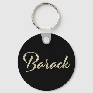 Chaveiro Barack Name Whitegold Button Schlüsselanhänger