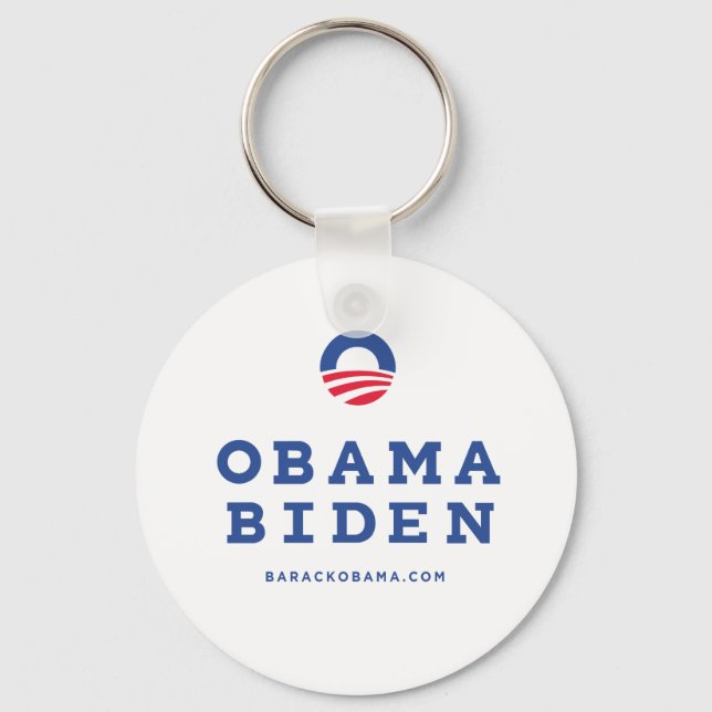 Chaveiro Barack Obama Biden 2012 Com Logotipo "O" (Frente)