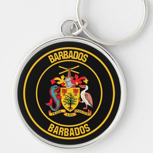 Chaveiro Barbados Round Emblem (Frente)