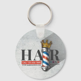 Chaveiro Barber Hair Compra Rei Coroa Barbeiro Par Salão