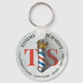 Chaveiro Barber Hair Compra Rei Coroa Barbeiro Par Salão