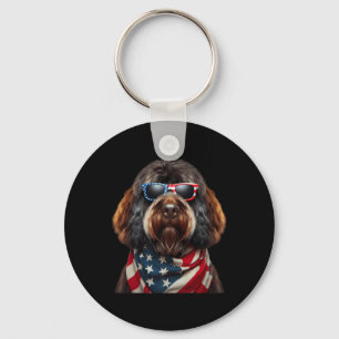 Chaveiro Barbet Dog 4 De Julho Dia Da Independência America
