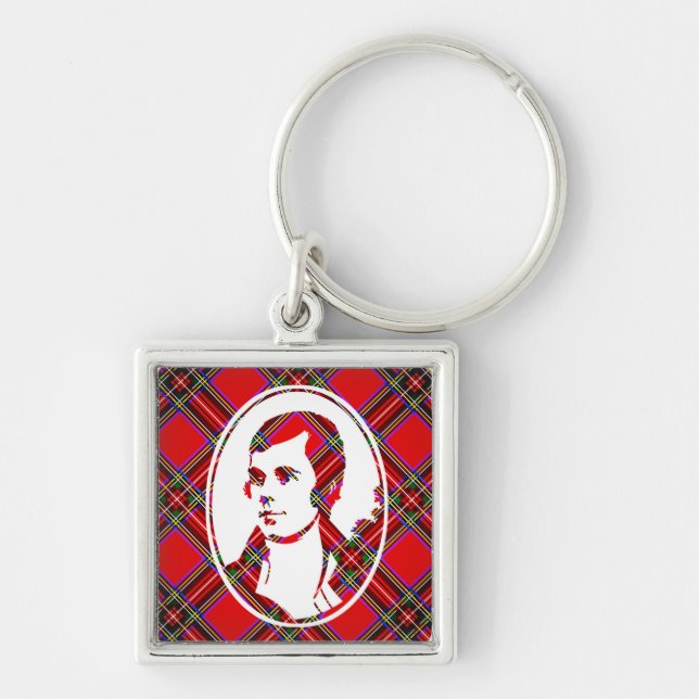 Chaveiro Barbie Robbie Burns da Escócia de Tartan (Frente)