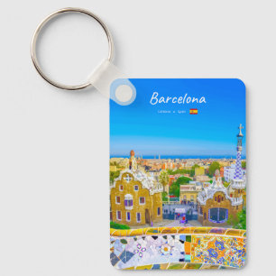Chaveiro Barcelona, Espanha - Parque Güell Mosaico Clássico