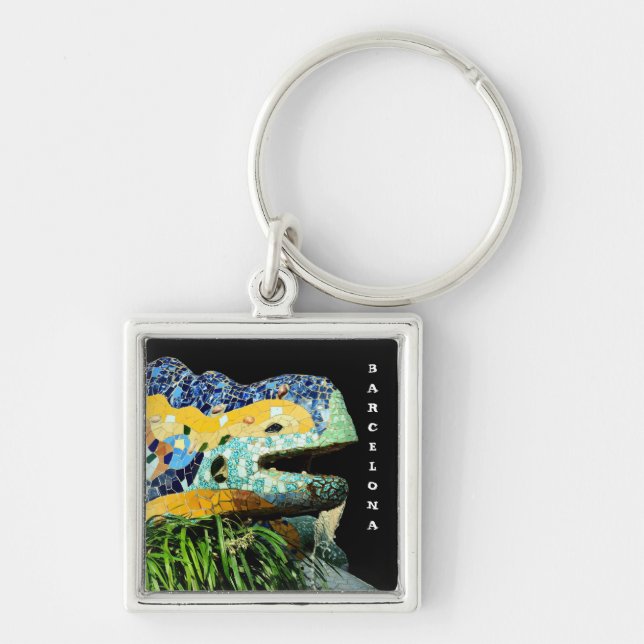 Chaveiro Barcelona, Gaudi - lagarto, espanha - cidade (Frente)