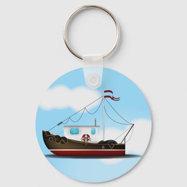 Chaveiro Barco de Pesca (Frente)