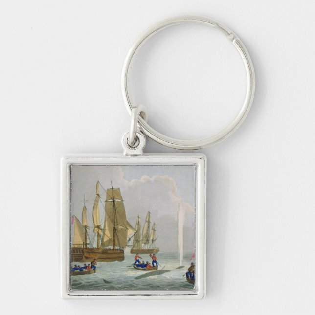 Chaveiro Barcos que aproximam uma baleia, gravada pelo Dub (Frente)