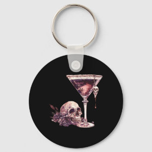 Chaveiro Barman Copo de Martini de Halloween Caveira Mixolo