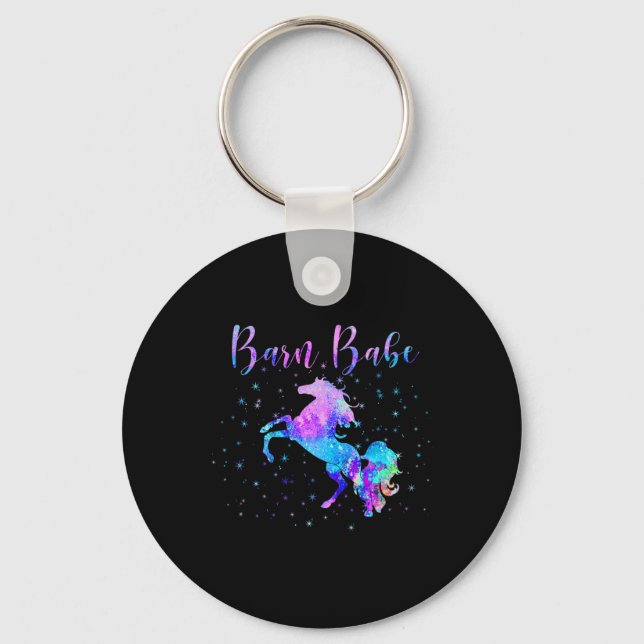 Chaveiro Barn Babe Funny Horse Proprietário de Equestrian R (Frente)
