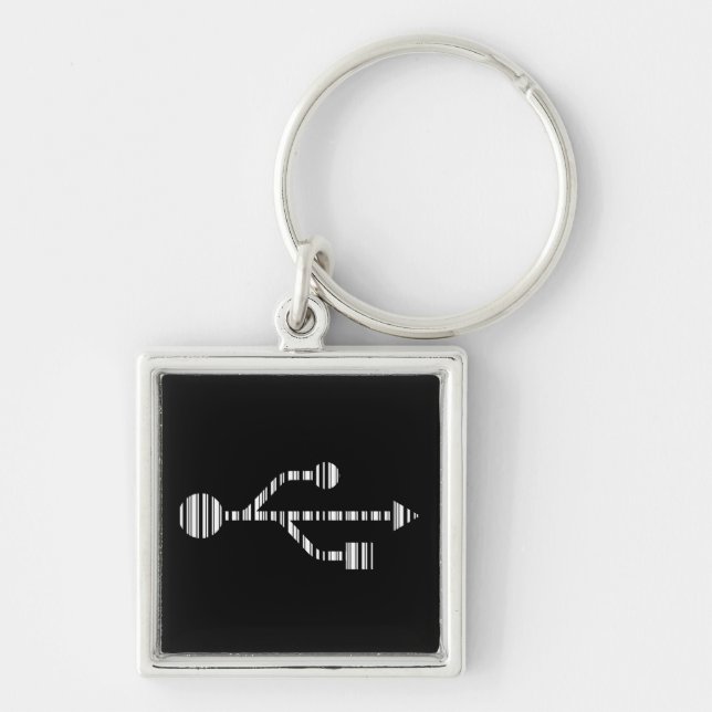 Chaveiro BARRA DE LOGO USB CÓDIGO DE BARRAS Padrão de códig (Frente)