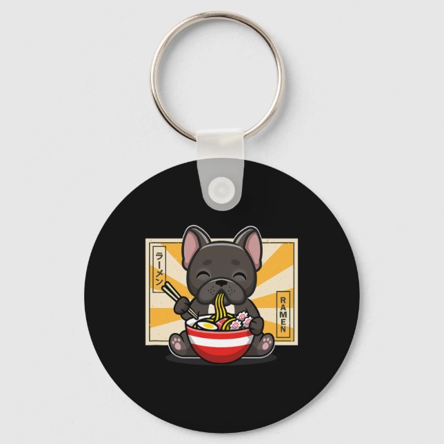 Chaveiro Barrafa de Comida de Cachorro Francês (Frente)