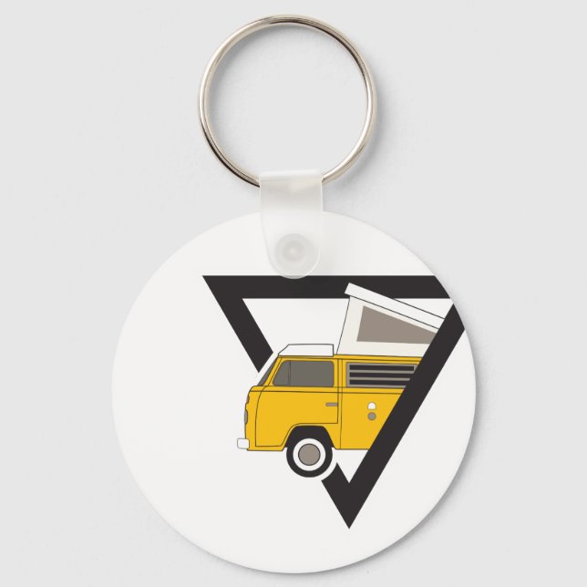 Chaveiro barramento amarelo triangular clássico (Frente)