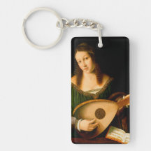 Bartolomeo Veneto Lady Playing Lute Portrait Art