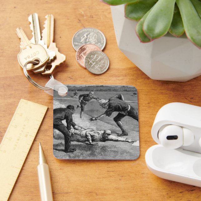 Chaveiro Baseball Antigo por Thure De Thulstrup, 1885 (Mesa)