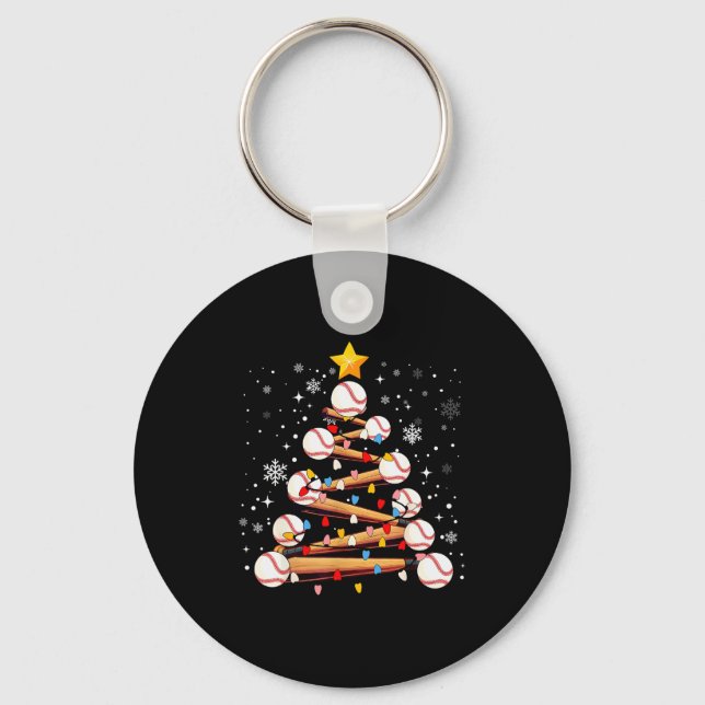 Chaveiro Baseball Christmas Tree Light Xmas Baseball Boys K (Frente)