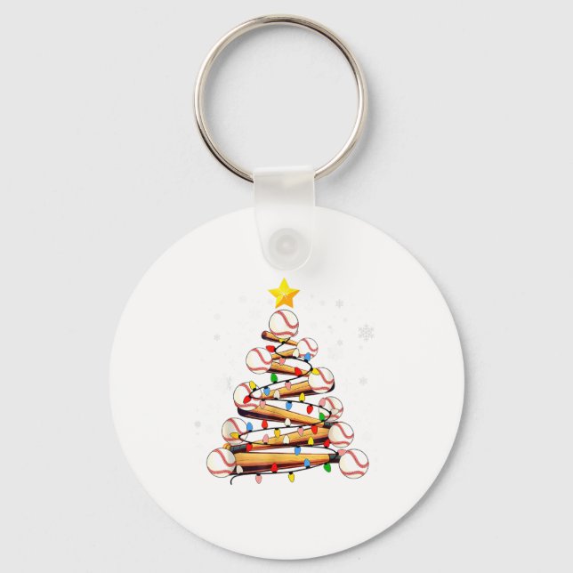 Chaveiro Baseball Christmas Tree Light Xmas Baseball Boys K (Frente)