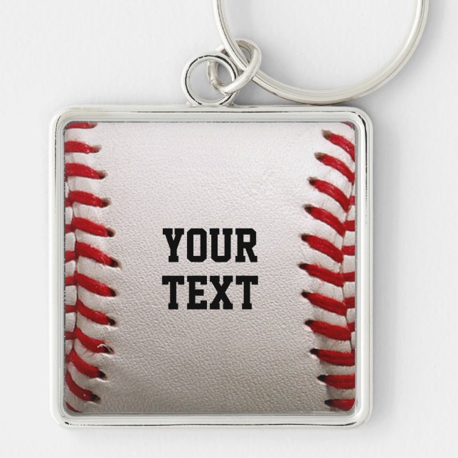 Chaveiro Baseball com texto personalizável (Frente)