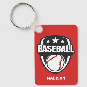 Chaveiro Baseball de cores e nome personalizado