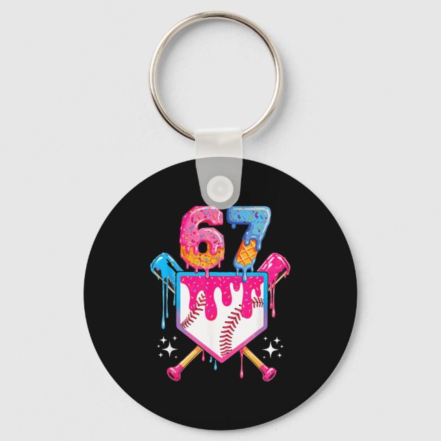 Chaveiro Baseball Drip Number 67 Player Or 67th Birthday  (Frente)