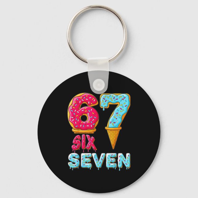 Chaveiro Baseball Drip Número 67 Jogador 67 Meme Sorvete D (Frente)