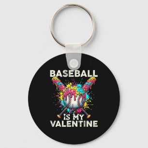 Chaveiro Baseball É Meu Sorvete De São Valentim Gotejamento