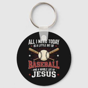 Chaveiro Baseball Jesus Citação Divertida Fé Cristã Esporte