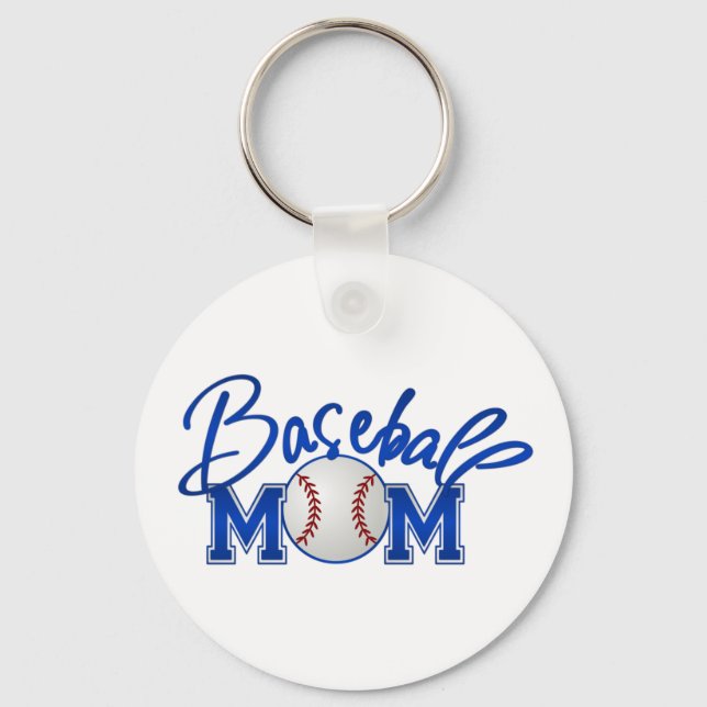 Chaveiro Baseball MOM azul (Frente)