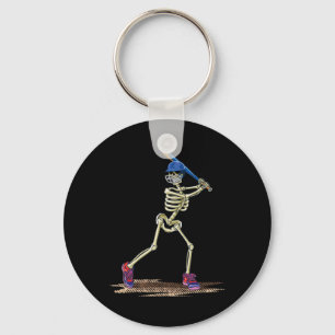 Chaveiro Baseball Skeleton Halloween Men Meninos Baseball H