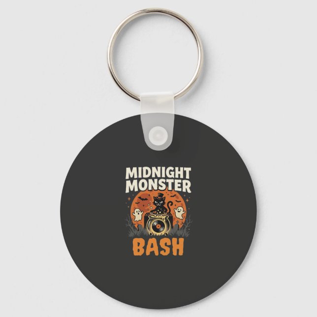 Chaveiro Bash de Monstros da Meia-Noite de Halloween (Frente)